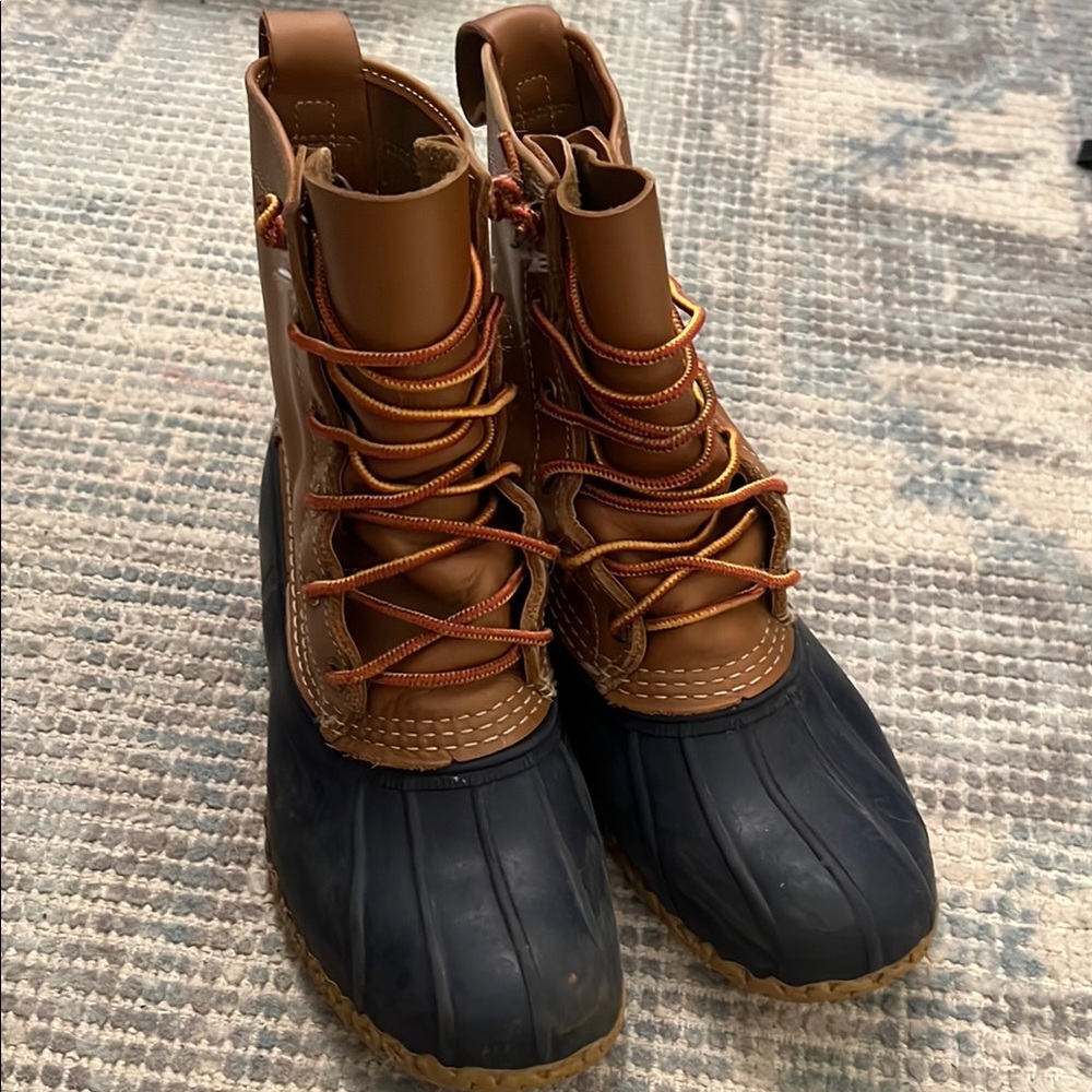 Women’s Brown and Navy Blue Duck Boots
